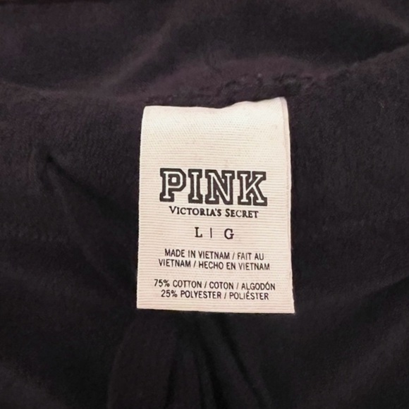 Victoria’s Secret PINK Black Velvety Sequin Shorts L Drawstring Waist - Picture 5 of 5